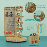Rotatable Jewelry Organizer Stand Earring Hanging Organizer Jewelry Tower Stand