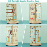 Rotatable Jewelry Organizer Stand Earring Hanging Organizer Jewelry Tower Stand