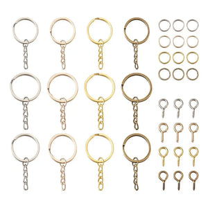 360pcs Iron Split Key Rings Jump Rings DIY Keychain Making Kits