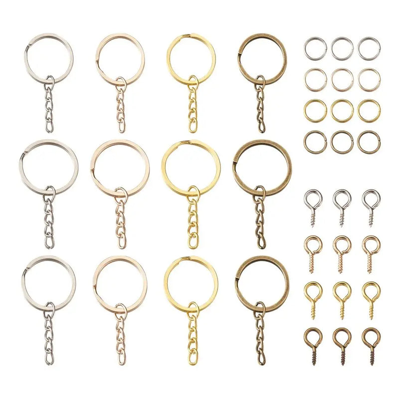 360pcs Iron Split Key Rings Jump Rings DIY Keychain Making Kits