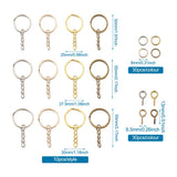 360pcs Iron Split Key Rings Jump Rings DIY Keychain Making Kits
