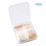 360pcs Brass Spacer Beads Metal Loose Bead for Jewelry Making