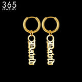 Personalized Name Stainless Steel Drop Earrings for Women Girls