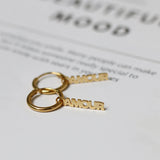 Personalized Name Stainless Steel Drop Earrings for Women Girls