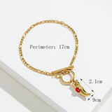 365 OT Buckle Bracelets on Hand Stainless Steel Pendant Chain Bracelet