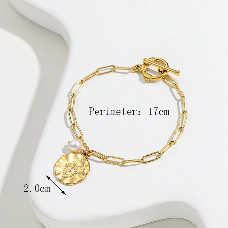 365 OT Buckle Bracelets on Hand Stainless Steel Pendant Chain Bracelet