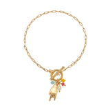365 OT Buckle Bracelets on Hand Stainless Steel Pendant Chain Bracelet