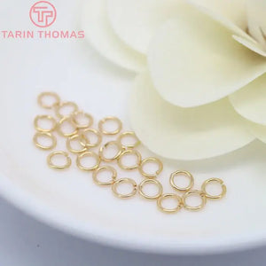 24K Real Jump Rings Split Rings High Quality Assorted Sizes for Jewelry Making