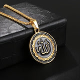 Vintage Arabic Calligraphy Islamic Pendant Necklace