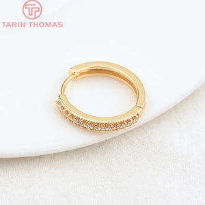 2PCS 20MM Round Earring Hoop Clasp DIY Jewelry Findings