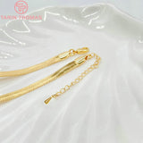 1 Piece 4MM 24K Brass Necklace Chains DIY Jewelry Findings