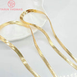 1 Piece 4MM 24K Brass Necklace Chains DIY Jewelry Findings