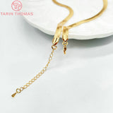 1 Piece 4MM 24K Brass Necklace Chains DIY Jewelry Findings