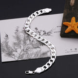 36L Stainless Steel Cuban Chain Men's Bracelet Two Colors