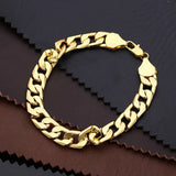 36L Stainless Steel Cuban Chain Men's Bracelet Two Colors