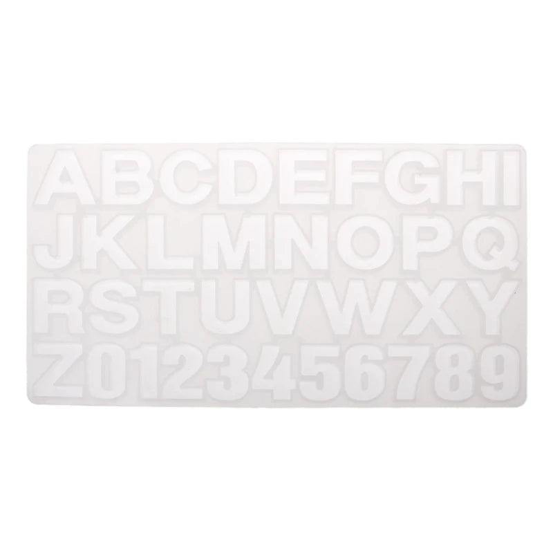 36PCS Jewelry Making Tool Alphabet Letters Numbers DIY Silicone Mould