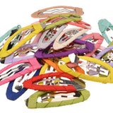 36PCS Ribbon Band Foldover Hairclip Boutique Snap Clips Hair Accessories