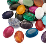 Mixed Natural Stone Oval Agates Amethyst Tiger Eye Quartz CAB Cabochons Beads