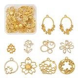 36Pcs Alloy Flower Charms for DIY UV Resin Jewelry Making