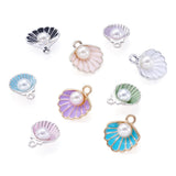 36Pcs Enamel Pendants & Pearl Shell Charms for Jewelry Making