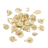 36Pcs Alloy Moon Star Pendant for DIY Earrings Necklace Making