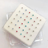36Pcs 925 Sterling Silver 1.8mm Nose Stud Piercing Jewelry