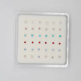 36Pcs 925 Sterling Silver 1.8mm Nose Stud Piercing Jewelry