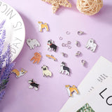 36Pcs Dog Enamel Charms Alloy Enamel Corgi Animal Pet Pendants DIY
