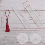36Pcs DIY Crystal Epoxy Blank Bookmark Mold with Tassel