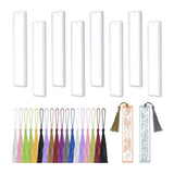 36Pcs Crystal Epoxy Bookmark Mold Silicone Resin Jewelry With Tassel