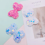 36Pcs Sequin Bowknot Applique DIY Clothes Hat Sewing Hair Clip Patches