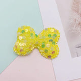 36Pcs Sequin Bowknot Applique DIY Clothes Hat Sewing Hair Clip Patches