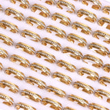 36Pcs Colorful Rhinestone Stainless Steel Rings Wedding Engagement Jewelry