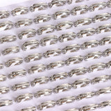 36Pcs Colorful Rhinestone Stainless Steel Rings Wedding Engagement Jewelry