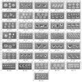 36Pcs Mini Nail Art Silicone Mold Template for Resin Jewelry Making Tools