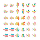 36Pcs Ocean Resin Charm Sea Animal Crab Octopus Resin Pendants DIY