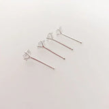 36Pcs 925 Sterling Silver Cubic Zircon Nose Stud Piercing