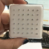 36Pcs 925 Sterling Silver Cubic Zircon Nose Stud Piercing