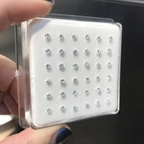 36Pcs 925 Sterling Silver Cubic Zircon Nose Stud Piercing