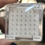 36Pcs 925 Sterling Silver Cubic Zircon Nose Stud Piercing