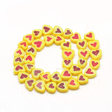 36Pcs Red Heart Lampwork Glass Beads for Jewelry Making