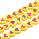 36Pcs Red Heart Lampwork Glass Beads for Jewelry Making
