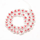 36Pcs Red Heart Lampwork Glass Beads for Jewelry Making