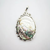 36X56MM Mermaid Beauty Oval Alloy Bead Pendant