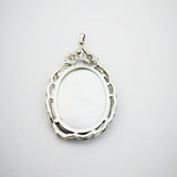 36X56MM Mermaid Beauty Oval Alloy Bead Pendant