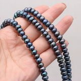 8-9mm Natural Freshwater Flat Pearl Beads for Jewelry Making