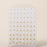 36pair/set Silver Round Ball Stud Earrings For Women Alloy Earrings Set Jewelry