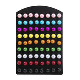 36 Pairs Multicolor Pearl Stud Earrings Set On Ear Ball Stud Earrings 8 10mm