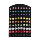 36 Pairs Multicolor Pearl Stud Earrings Set On Ear Ball Stud Earrings 8 10mm