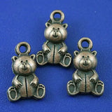 36pcs Cute Little Bear Charms for Jewelry Making